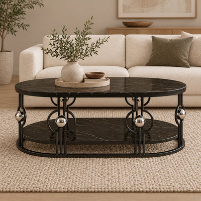 Artistic Oval Center Table for Living Room, Office Lounge and Reception Space