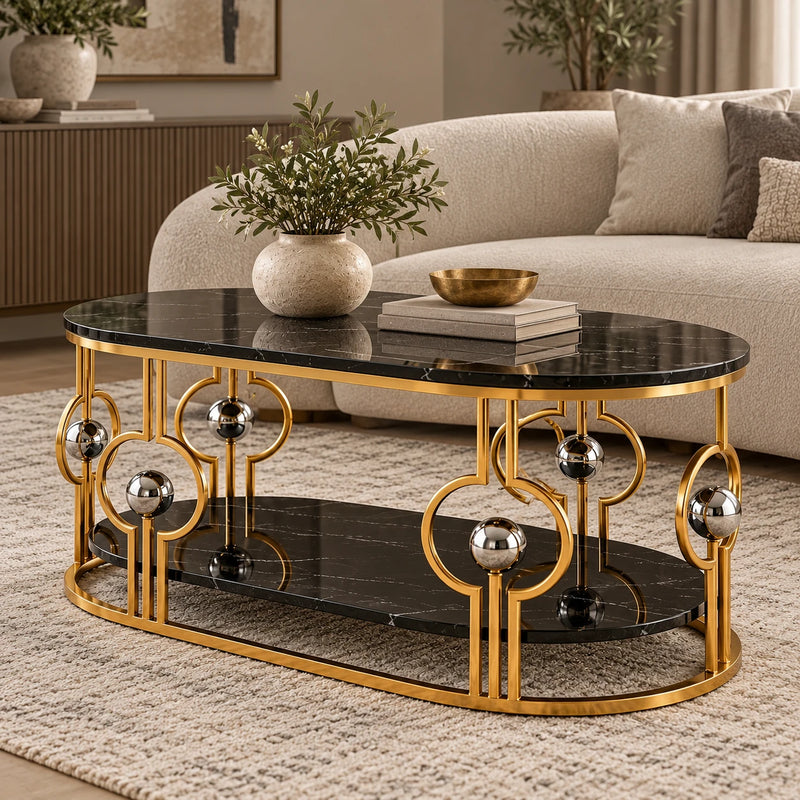Artistic Oval Center Table for Living Room, Office Lounge and Reception Space