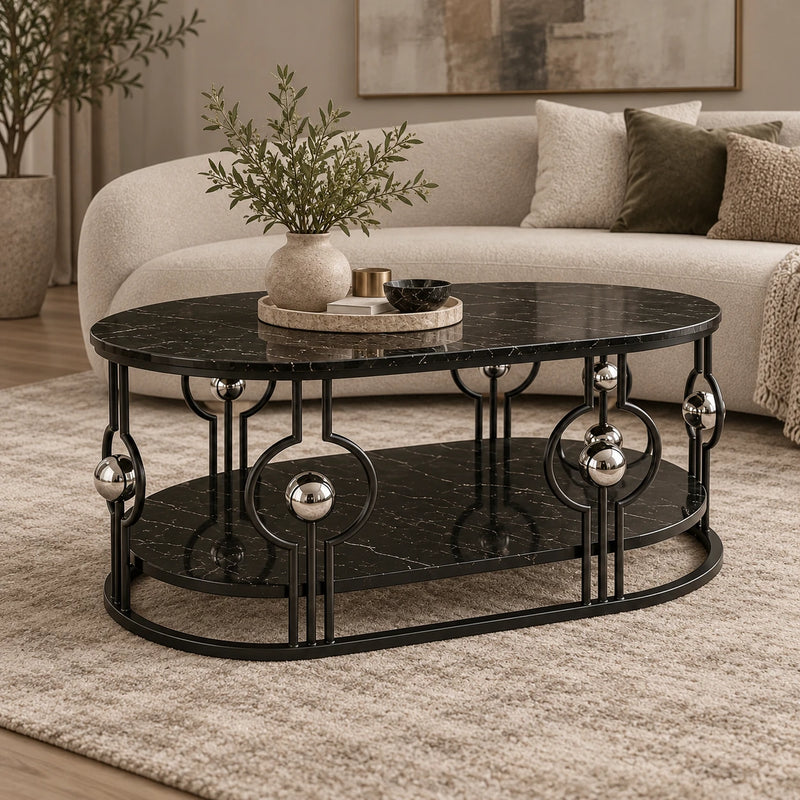 Artistic Oval Center Table for Living Room, Office Lounge and Reception Space