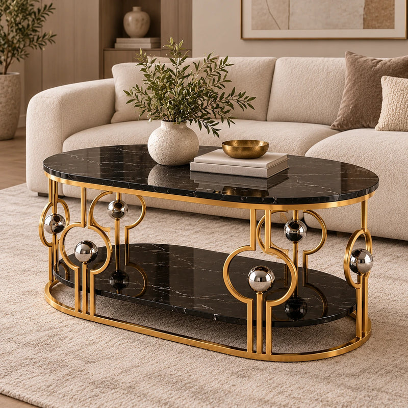 Artistic Oval Center Table for Living Room, Office Lounge and Reception Space