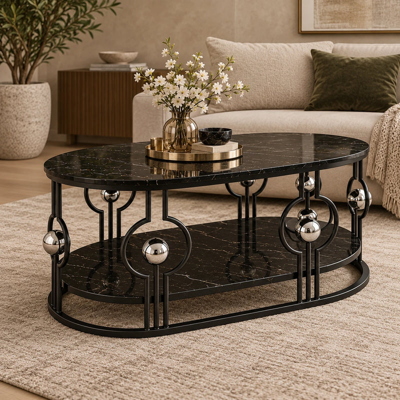 Artistic Oval Center Table for Living Room, Office Lounge and Reception Space
