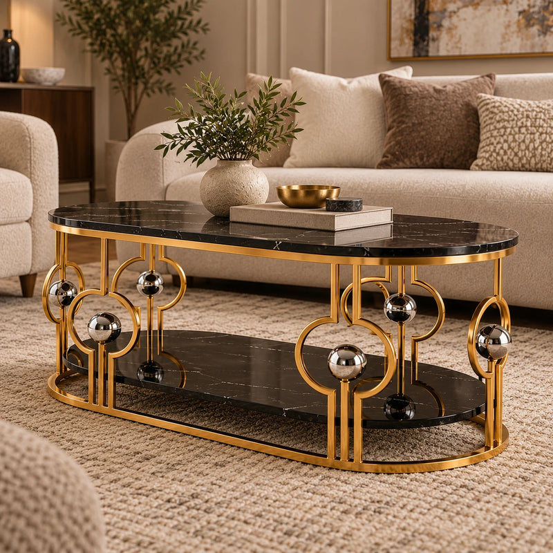 Artistic Oval Center Table for Living Room, Office Lounge and Reception Space