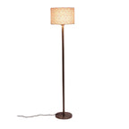 Artistic Peach Color Drum Shaped Designer Steel Floor Lamp