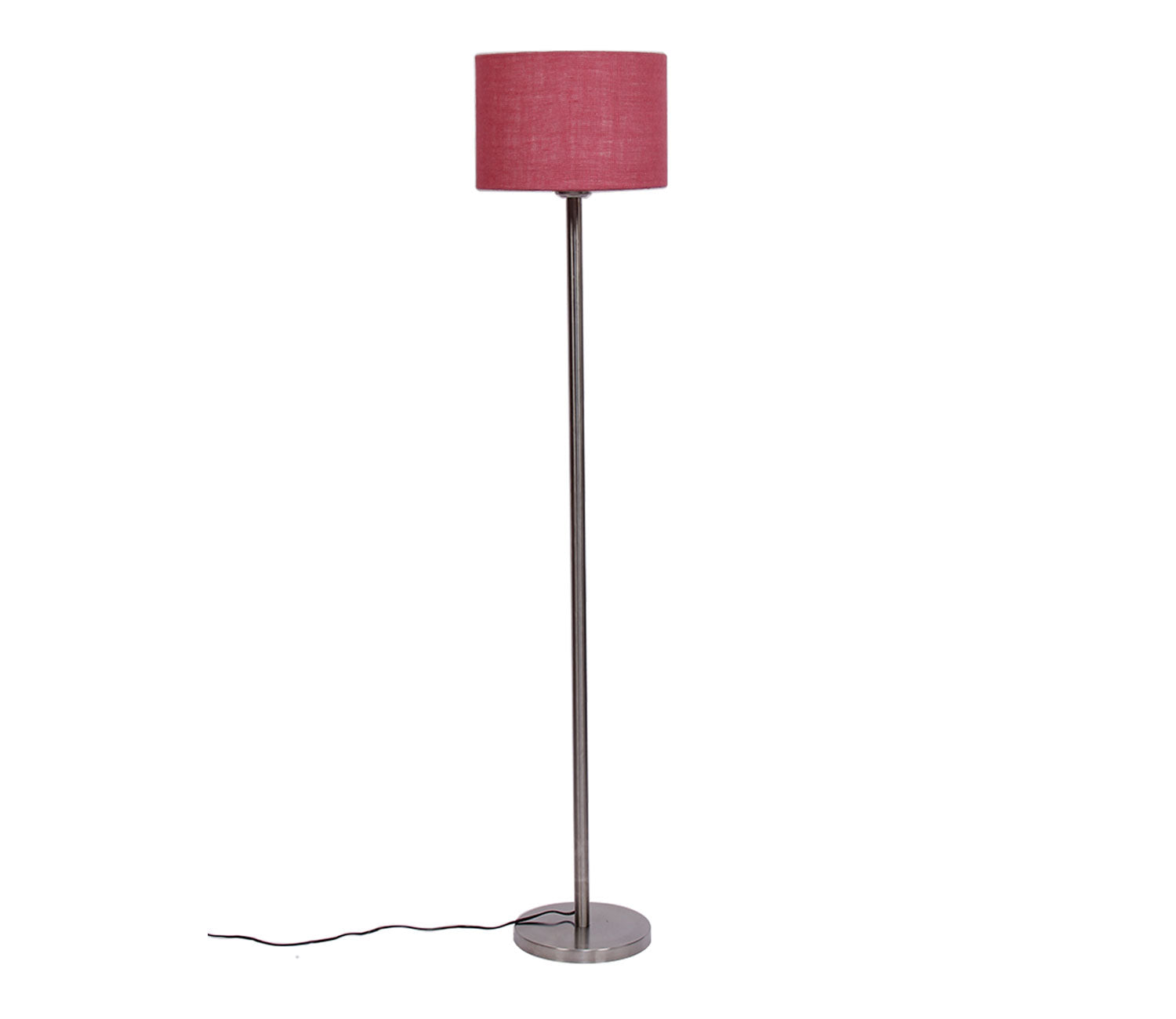 Artistic Pink Color Drum Shaped Designer Steel Floor Lamp