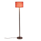 Artistic Pink Color Drum Shaped Designer Steel Floor Lamp