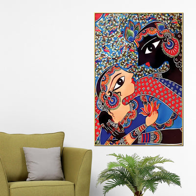 artistic-radha-krishna-canvas-painting-indian-style-spiritual-wall-art