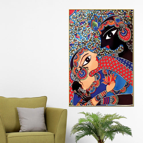 artistic-radha-krishna-canvas-painting-indian-style-spiritual-wall-art