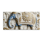 Artistic Royal Blue Elephant Mandala 3D Canvas Wall Painting