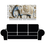 Artistic Royal Blue Elephant Mandala 3D Canvas Wall Painting