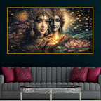 Artistic Spiritual Goddess Crystal Glass Wall Painting