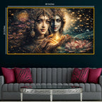 Artistic Spiritual Goddess Crystal Glass Wall Painting
