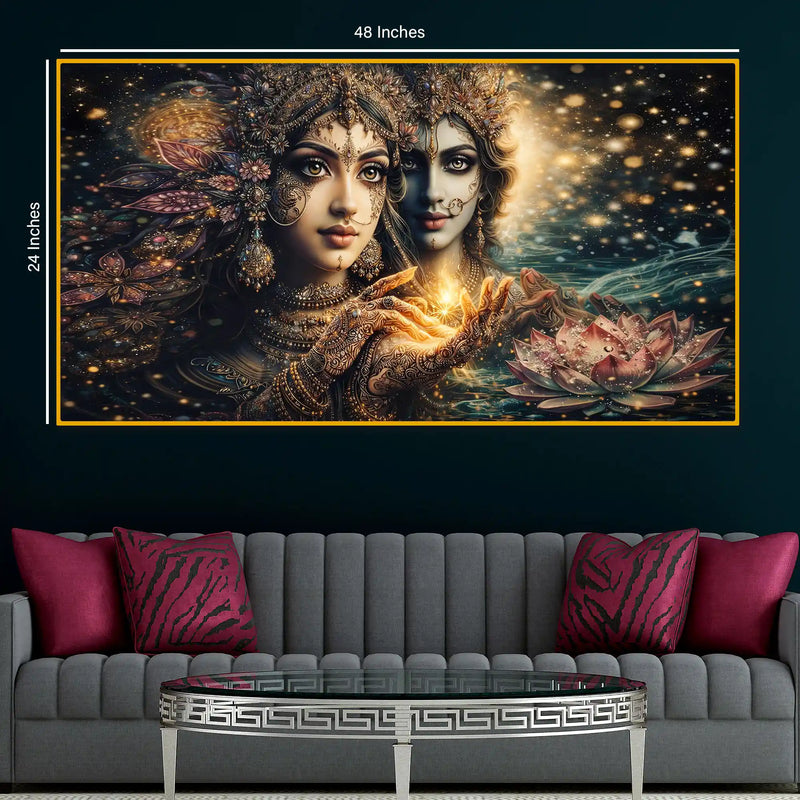 Artistic Spiritual Goddess Crystal Glass Wall Painting