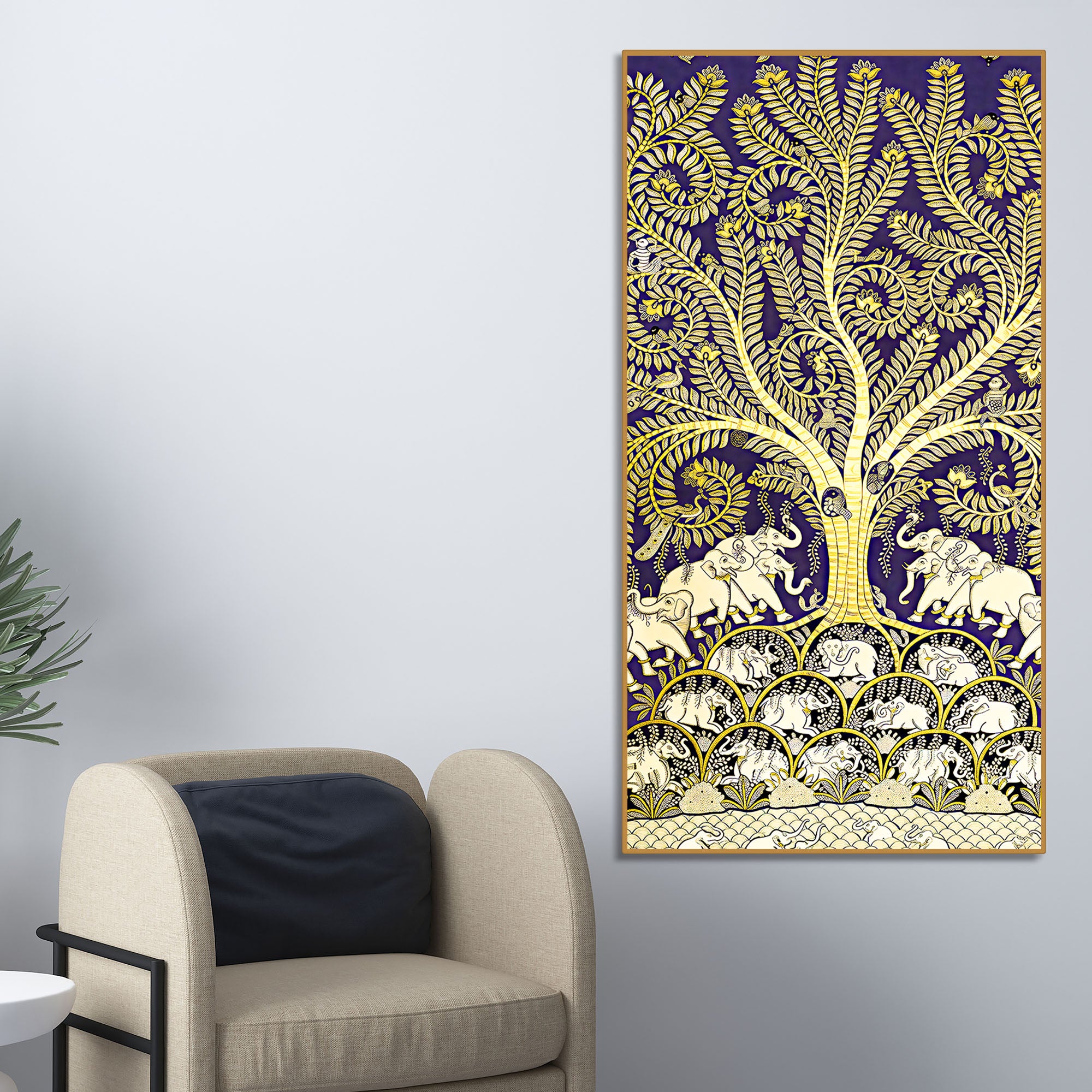 Artistic Tree of Life Canvas Painting | Luxury Indian Wall Art