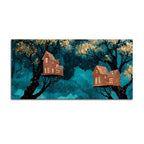Artistic Treehouse Abstract Canvas Painting