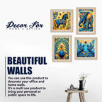 Artistic Vibrant Nature Wall Art Frame Set of 4