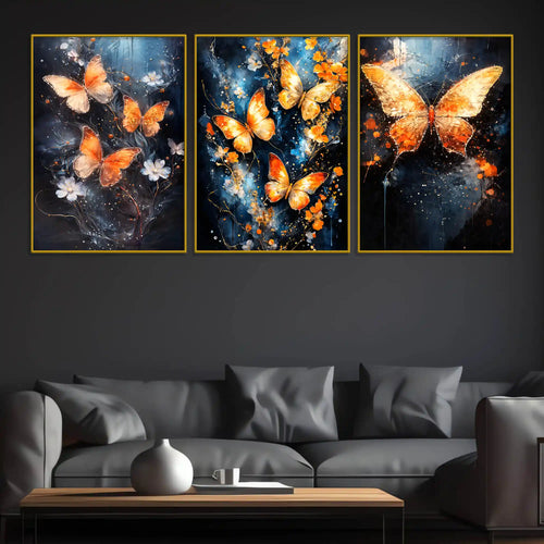 astral-golden-butterflies-flowers-floating-frame-crystal-wall-painting-set-of-3