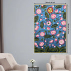 Attractive Lotus Flowers with Sun Face Pichwai Canvas Wall Painting