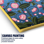 Attractive Lotus Flowers with Sun Face Pichwai Canvas Wall Painting