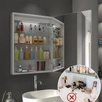 AuraGlow Illuminated Mirror Cabinet with Backlit LED and Storage