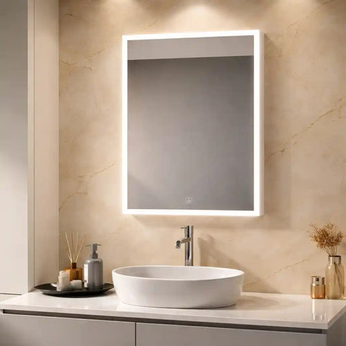 AuraGlow Illuminated Mirror Cabinet with Backlit LED and Storage