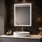 AuraGlow Illuminated Mirror Cabinet with Backlit LED and Storage