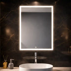 AuraGlow Illuminated Mirror Cabinet with Backlit LED and Storage