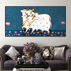 Auspicious Cow Pichwai Art Religious Wall Painting