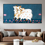 Auspicious Cow Pichwai Art Religious Wall Painting