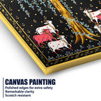 Auspicious Group of Cow Beneath Golden Tree Canvas Wall Painting