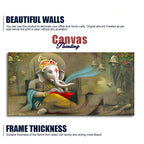 Auspicious Lord Ganpati Ganesha Canvas Wall Painting