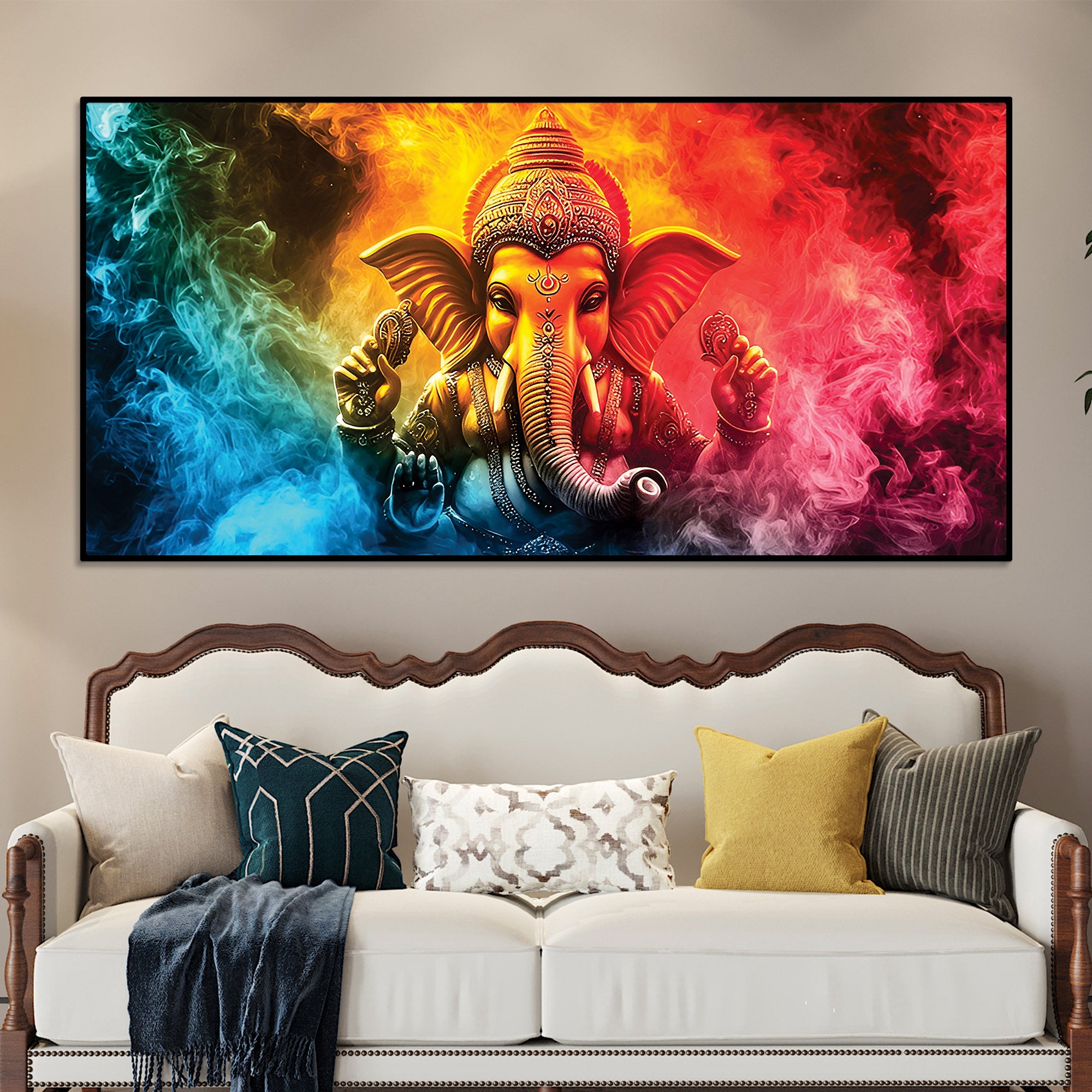 auspicious-lord-shri-ganesh-colorful-smoke-effect-modern-art-canvas