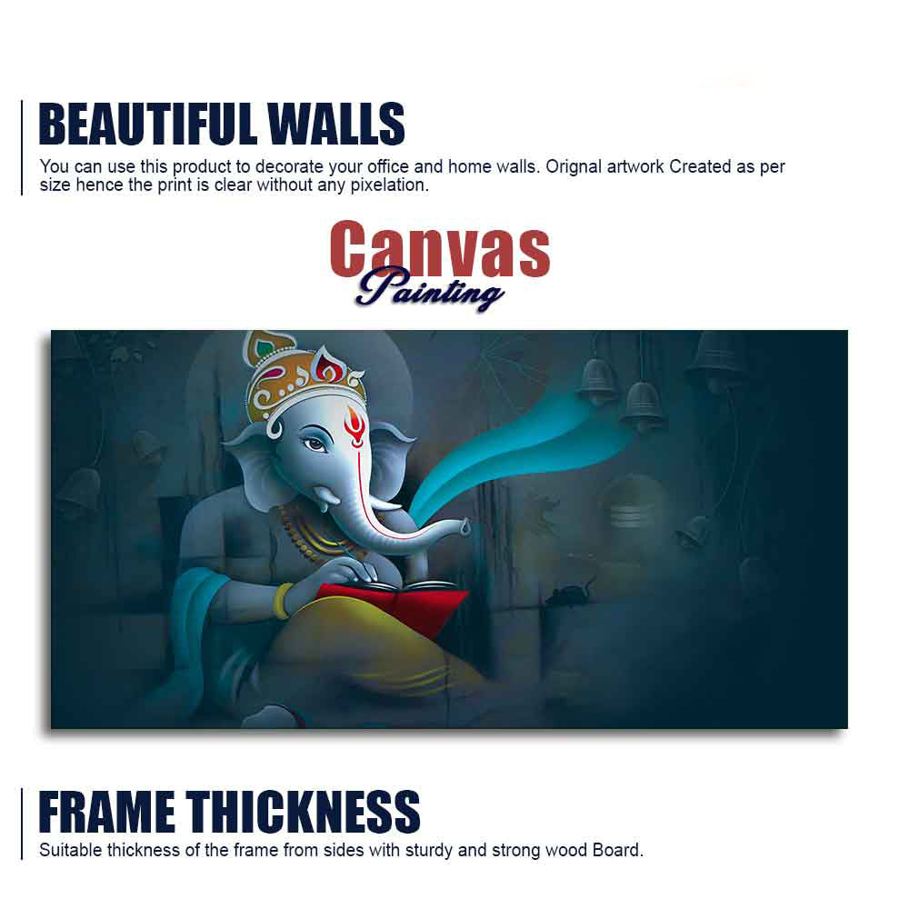 Shri Ganpati Ganesha Canvas Wall Painting