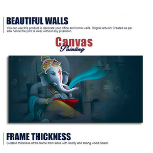 Auspicious Shri Ganpati Ganesha Canvas Wall Painting