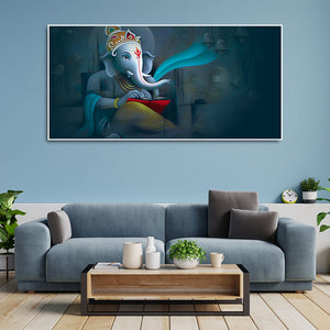 Auspicious Shri Ganpati Ganesha Canvas Wall Painting