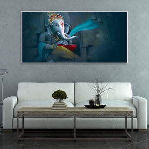 Auspicious Shri Ganpati Ganesha Canvas Wall Painting