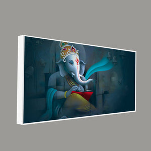 Auspicious Shri Ganpati Ganesha Canvas Wall Painting