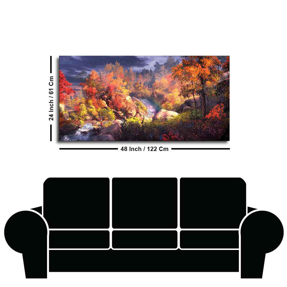 Autumn Season Nature's Scenery Wall Painting