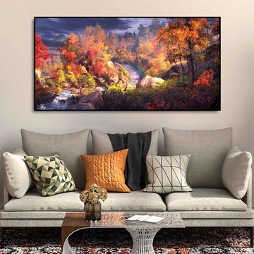 Autumn Season Nature's Scenery Wall Painting