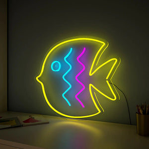 Baby Puffer Fish Yellow Neon LED Light