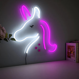 Baby Unicorn Design Neon LED Light