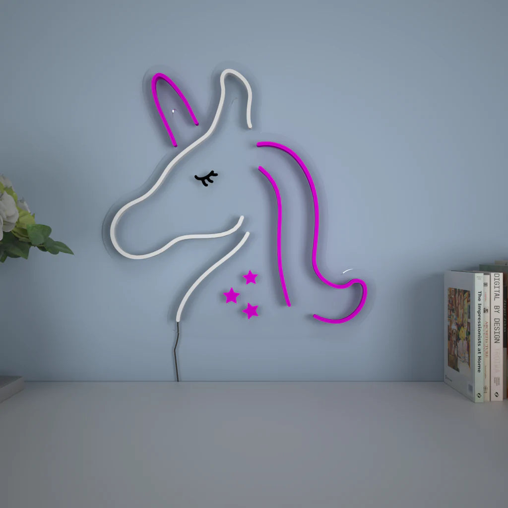 Baby Unicorn Design Neon LED Light