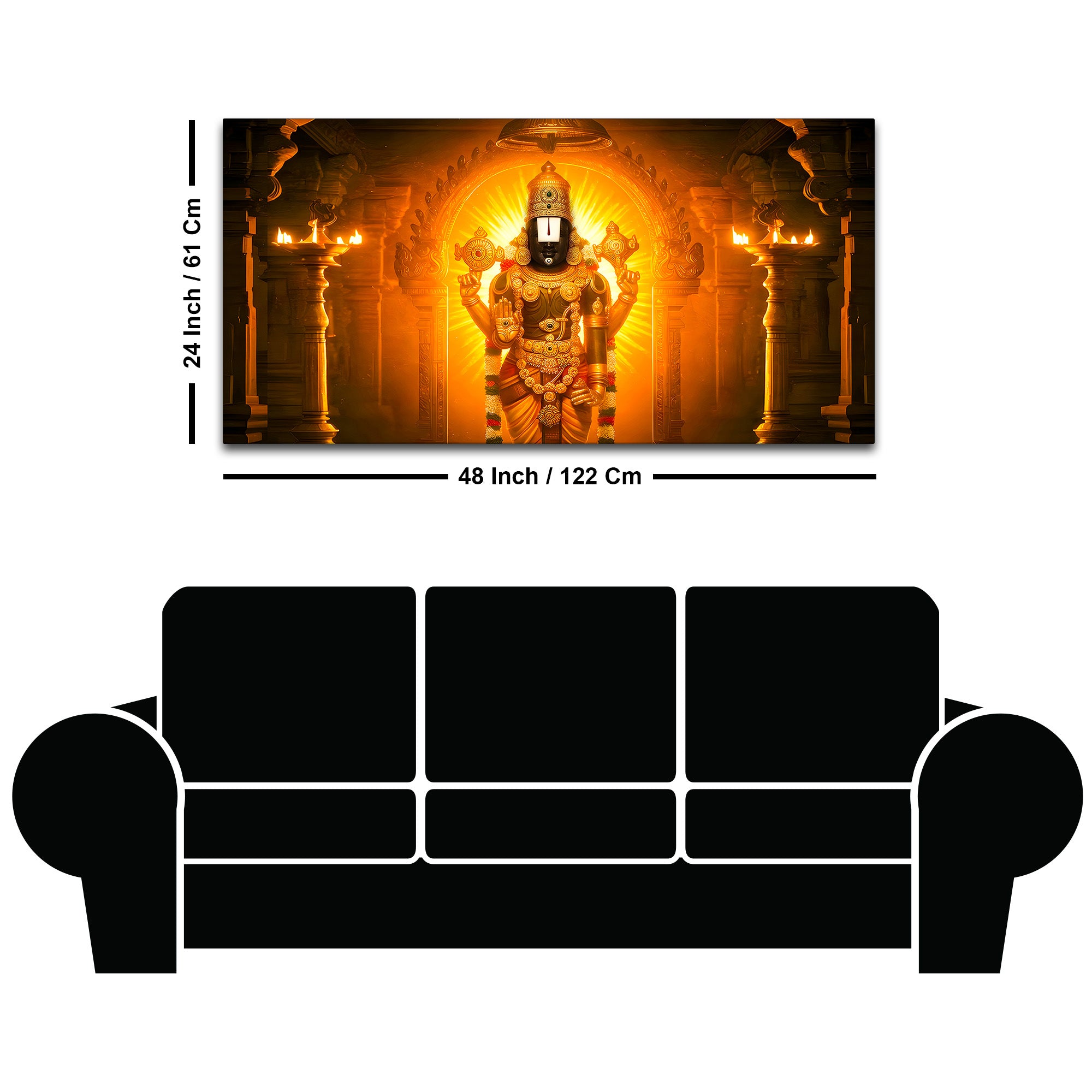 Balaji Spiritual Canvas Painting for Home Décor