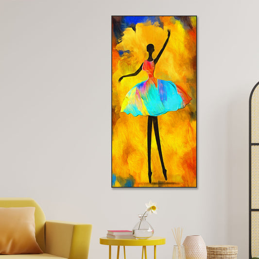 Ballerina Floating Canvas Wall Painting