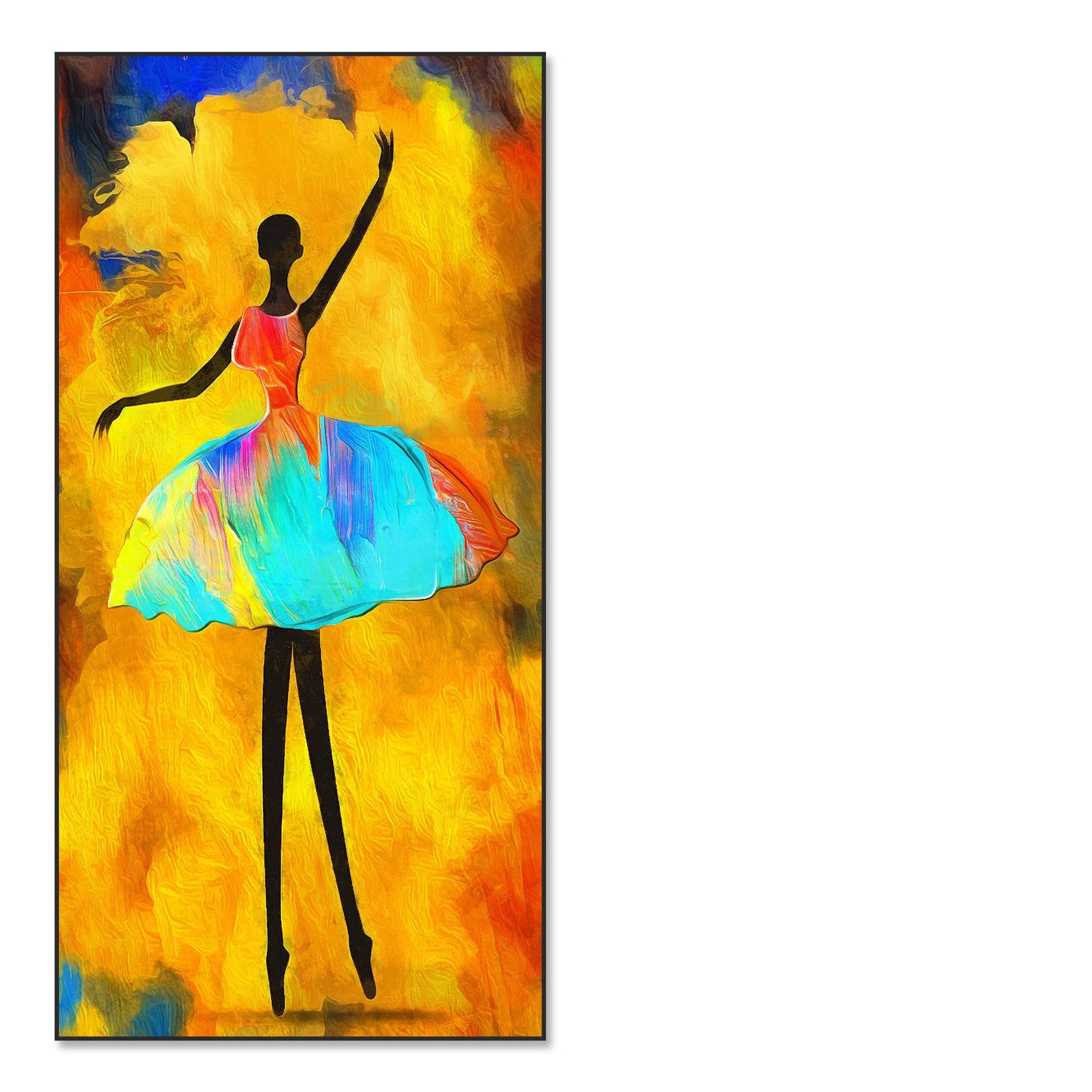 Ballerina Floating Canvas Wall Painting