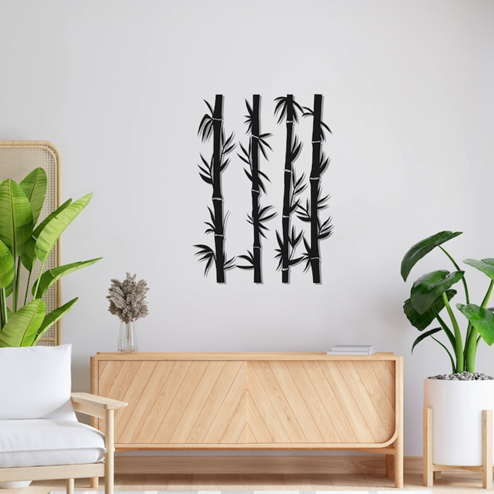 Bamboo Sticks Wall Hanging Metal Artwork Art Decor