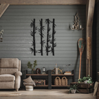 Bamboo Sticks Wall Hanging Metal Artwork Art Decor