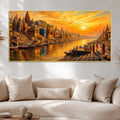 Banaras Ganga Ghat Morning View Canvas Wall Art Painting