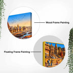 Banaras Ghat Cultural Scene Canvas Painting for Living Room Decor