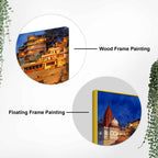 Banaras Ghat Evening View Canvas Wall Painting