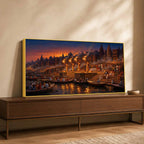 Banaras Riverside Aarti Canvas Painting for Living Room Decor
